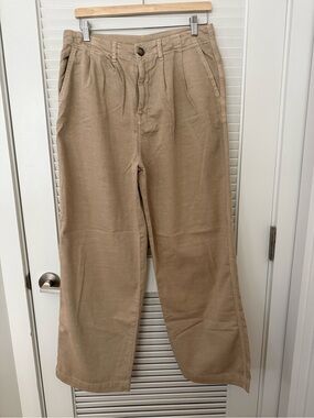 Free People Wide-Leg Chinos in Tan